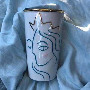 STARBUCKS Crowned Siren Anniversary Collection White Double Wall Traveler 2017